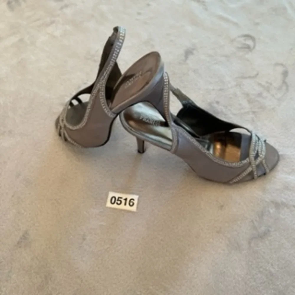 Valenti Franco Women's High Heels Sequin 10 Gray